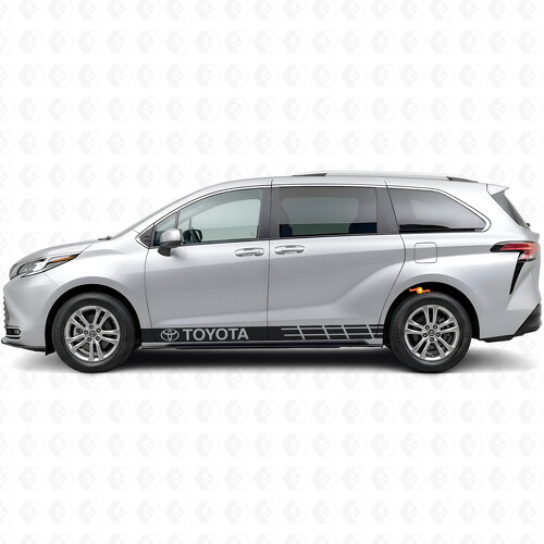 Adesivo Vinile per Minigonne con Strisce di Accento Brandizzate per Toyota Sienna