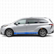 Adesivo Vinile per Minigonne con Strisce di Accento Brandizzate per Toyota Sienna_2