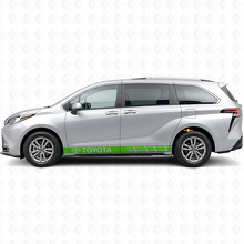 Adesivo Vinile per Minigonne con Strisce di Accento Brandizzate per Toyota Sienna_3