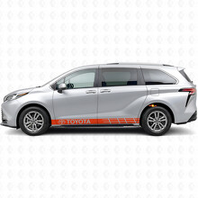 Adesivo Vinile per Minigonne con Strisce di Accento Brandizzate per Toyota Sienna_4