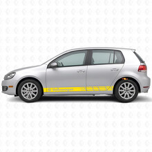 Adesivo in vinile strisce da corsa laterali con logo VW per Volkswagen Golf_5