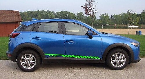 Adesivo per decalcomania in vinile per auto a strisce grafiche da corsa per Mazda CX-3 2015-2018