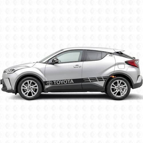 Adesivo Vinilico Laterale Strisce da Gara Brandizzate per Toyota C-HR