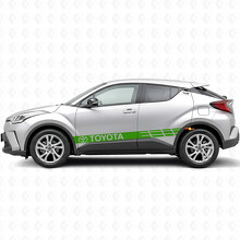 Adesivo Vinilico Laterale Strisce da Gara Brandizzate per Toyota C-HR_3