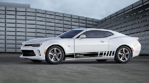 2 adesivi in ​​vinile con grafica a più colori Chevrolet Camaro per auto da corsa