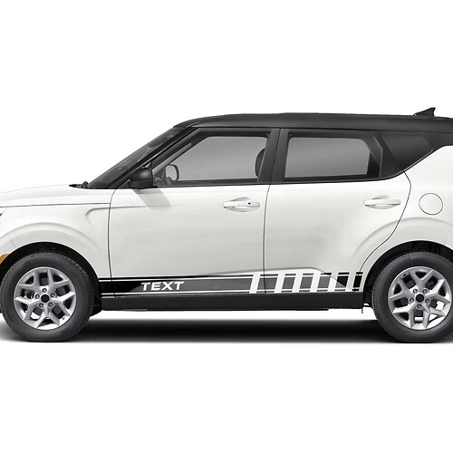 Adesivo decalcomania in vinile con strisce laterali Racing adatto per Kia Soul
