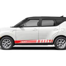 Adesivo decalcomania in vinile con strisce laterali Racing adatto per Kia Soul
 2
