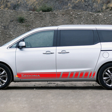 Adesivo decalcomania in vinile con strisce laterali da corsa adatto a Kia Sedona
 2