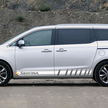 Adesivo decalcomania in vinile con strisce laterali da corsa adatto a Kia Sedona
 3