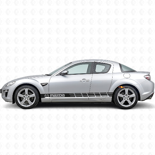 Adesivo Vinile Laterale con Strisce Stile Racing per Mazda RX-8