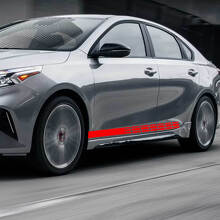 Adesivo Vinilato Strisce Laterali Racing per Kia Forte 2
