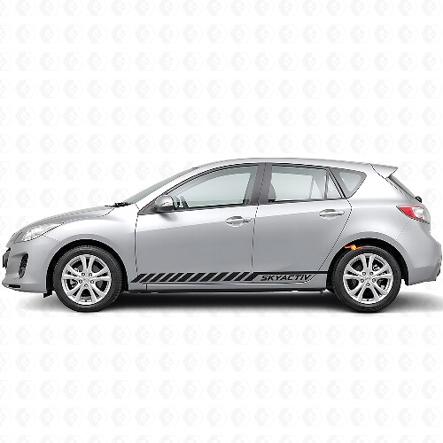 Adesivo in vinile con strisce e scritta Skyactiv laterale per Mazda Mazda3 2011-2013