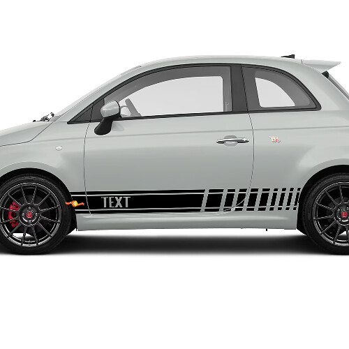 Adesivo in vinile da corsa con grafica personalizzata per Fiat 500 Abarth