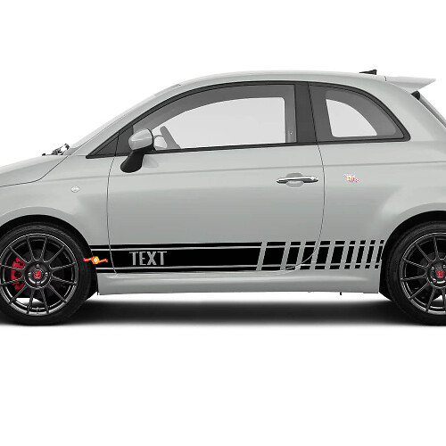 Adesivo in vinile da corsa con grafica personalizzata per Fiat 500 Abarth