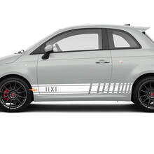 Adesivo in vinile da corsa con grafica personalizzata per Fiat 500 Abarth 2