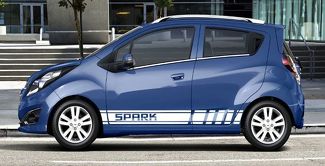 2 adesivi in ​​vinile con grafica a più colori Chevrolet Spark Symbol Car Racing