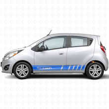 Adesivo Vinile Laterale con Strisce Marchiate per Chevrolet Spark_2