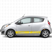 Adesivo Vinile Laterale con Strisce Marchiate per Chevrolet Spark_5