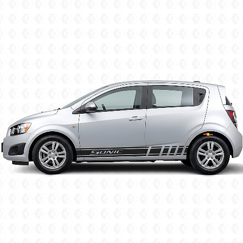 Kit adesivi laterali in vinile stile racing per Chevrolet Sonic
