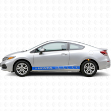 Adesivo in Vinile con Strisce Laterali Brandizzate per Honda Civic Coupe_2
