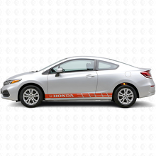 Adesivo in Vinile con Strisce Laterali Brandizzate per Honda Civic Coupe_4