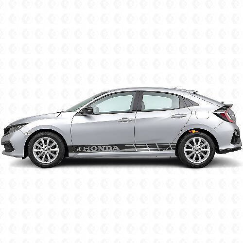 Adesivo Vinile Strisce Laterali da Corsa per Honda Civic