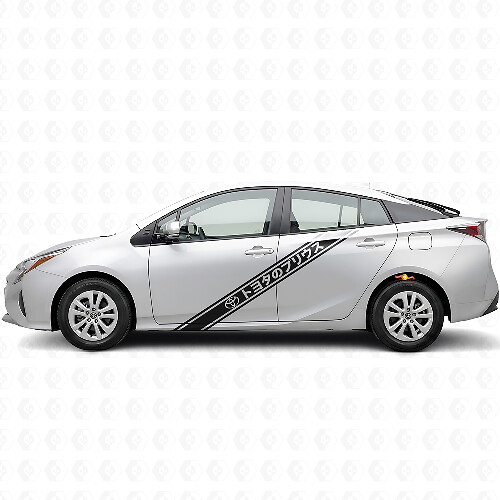Adesivo in Vinile a Strisce Stile Giapponese Laterale per Toyota Prius