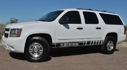 2 adesivi in ​​vinile con grafica a più colori Chevrolet Suburban Car Racing