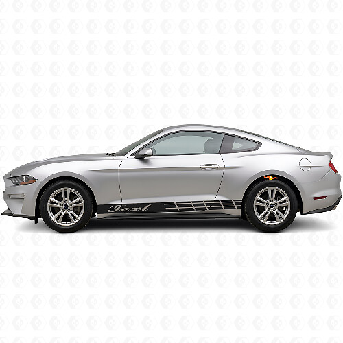 Strisce da Corsa con Testo Personalizzato Kit Adesivi Laterali in Vinile per Musclecar Shelby GT350 GT550
