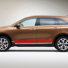 Adesivo decalcomania in vinile con strisce laterali Racing adatto per Kia Sorento
 2