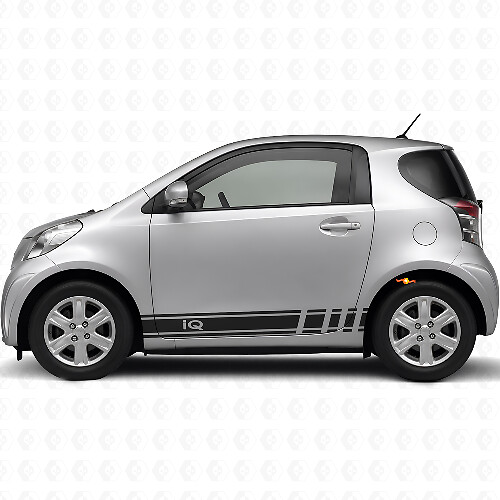 Kit Adesivi in Vinile Strisce Laterali Racing iQ Logo per Toyota iQ