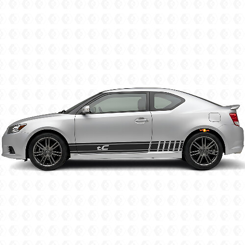 Kit adesivi vinile laterali a strisce stile racing di marca per Scion tC