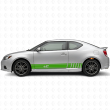 Kit adesivi vinile laterali a strisce stile racing di marca per Scion tC_3