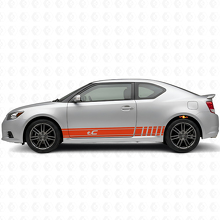 Kit adesivi vinile laterali a strisce stile racing di marca per Scion tC_4