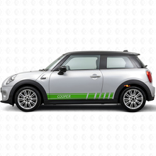 Adesivo in Vinile con Strisce e Scritta Cooper laterale per MINI Cooper_3