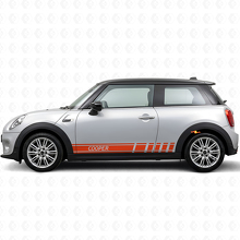 Adesivo in Vinile con Strisce e Scritta Cooper laterale per MINI Cooper_4