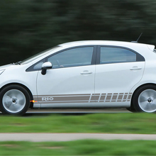 Adesivo decalcomania in vinile con strisce laterali da corsa adatto a Kia Rio
 3