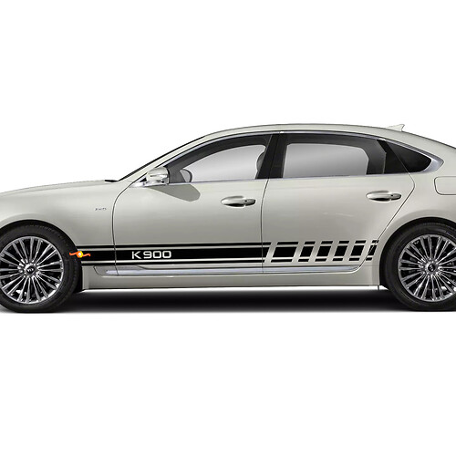 Adesivo decalcomania in vinile con strisce laterali da corsa adatto a Kia K900
