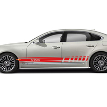 Adesivo decalcomania in vinile con strisce laterali da corsa adatto a Kia K900
 2