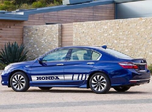 2 adesivi in ​​vinile con grafica a più colori Honda Accord Civic CR-Z per auto da corsa