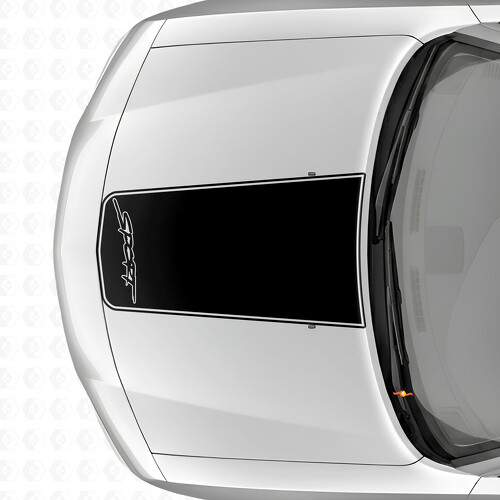 Adesivo in vinile con striscia di contorno Sport Blackout per cofano Dodge Charger 2006-2010