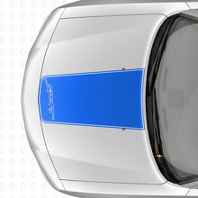 Adesivo in vinile con striscia di contorno Sport Blackout per cofano Dodge Charger 2006-2010_2