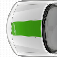 Adesivo in vinile con striscia di contorno Sport Blackout per cofano Dodge Charger 2006-2010_3