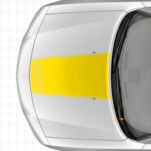 Adesivo in vinile con striscia di contorno Sport Blackout per cofano Dodge Charger 2006-2010_5