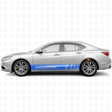 Set di Adesivi in Vinile con Strisce Laterali Stile Racing per Acura ILX TLX RLX_2