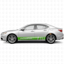 Set di Adesivi in Vinile con Strisce Laterali Stile Racing per Acura ILX TLX RLX_3