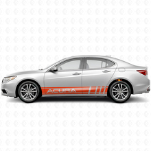 Set di Adesivi in Vinile con Strisce Laterali Stile Racing per Acura ILX TLX RLX_4