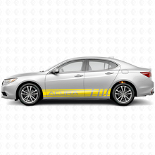 Set di Adesivi in Vinile con Strisce Laterali Stile Racing per Acura ILX TLX RLX_5