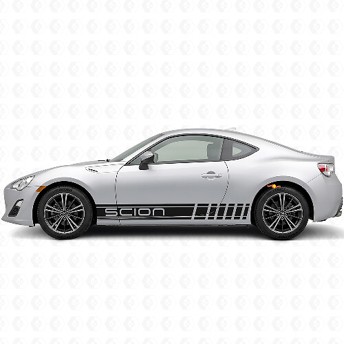 Kit adesivi laterali in vinile con strisce stile racing di marca per Scion FR-S