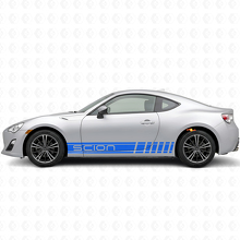 Kit adesivi laterali in vinile con strisce stile racing di marca per Scion FR-S_2